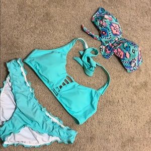 VS piece swim set - aqua blue